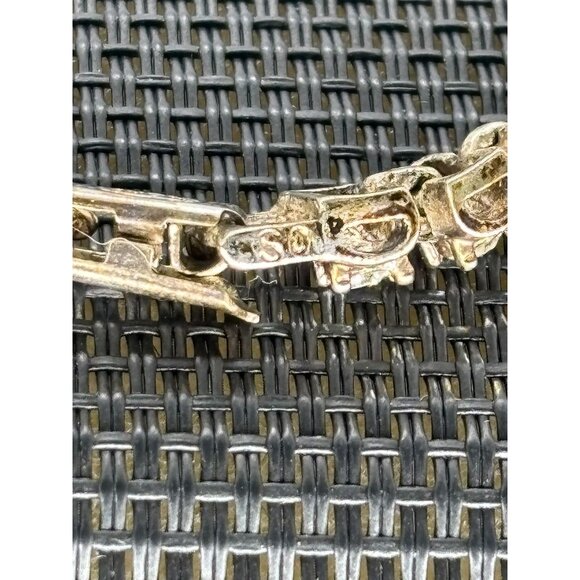 Vintage Avon Rhinestone and Silver Tone Tennis Bracelet, Signed "Avon" and "SO"" - Picture 6 of 11